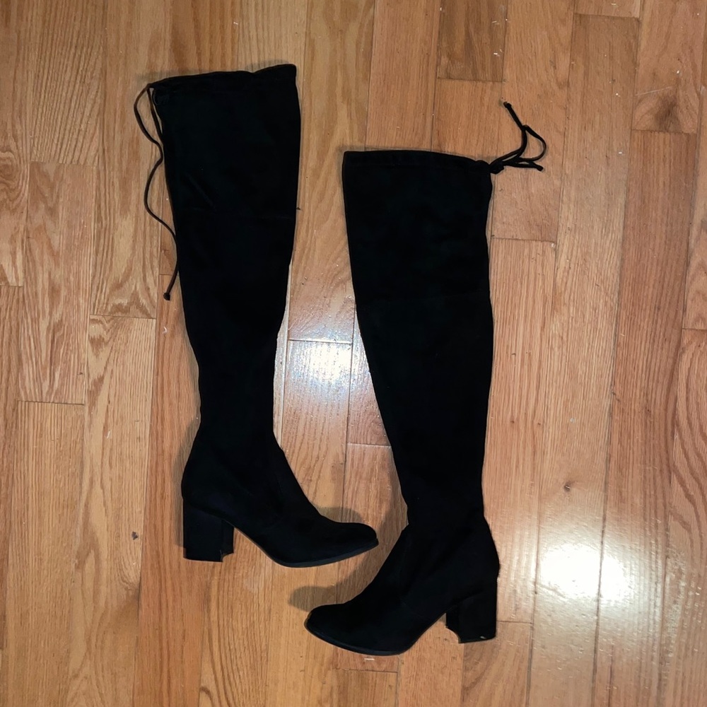 Black over the knee boots